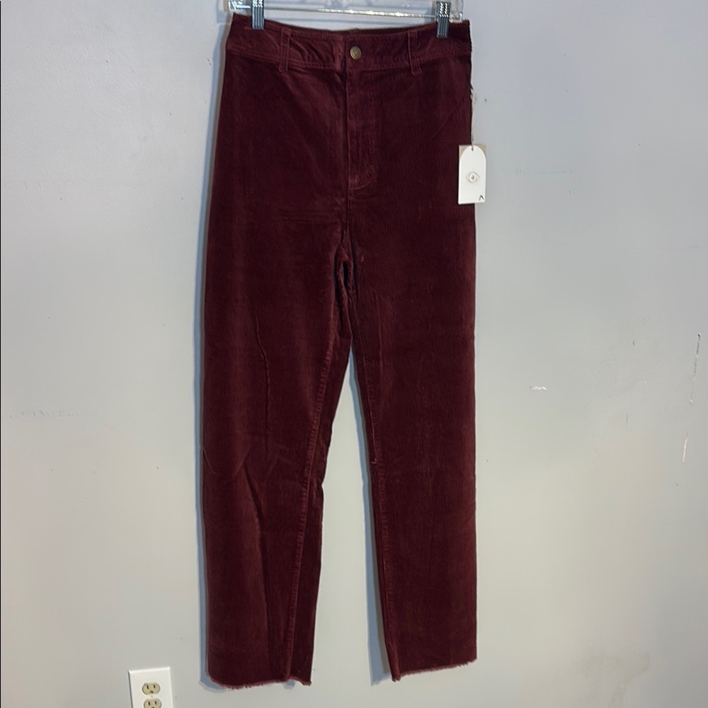 Jackson Rowe High Waisted  Corduroy pants n wne colour NWT size M